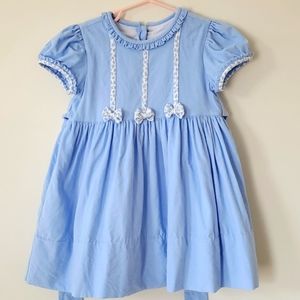 Red Beans Blue Corduroy Dress 3T